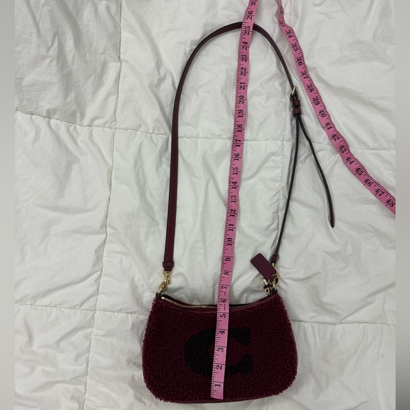 Coach Teri Shearling Crossbody Bag with Coach Motif - Picture 6 of 6